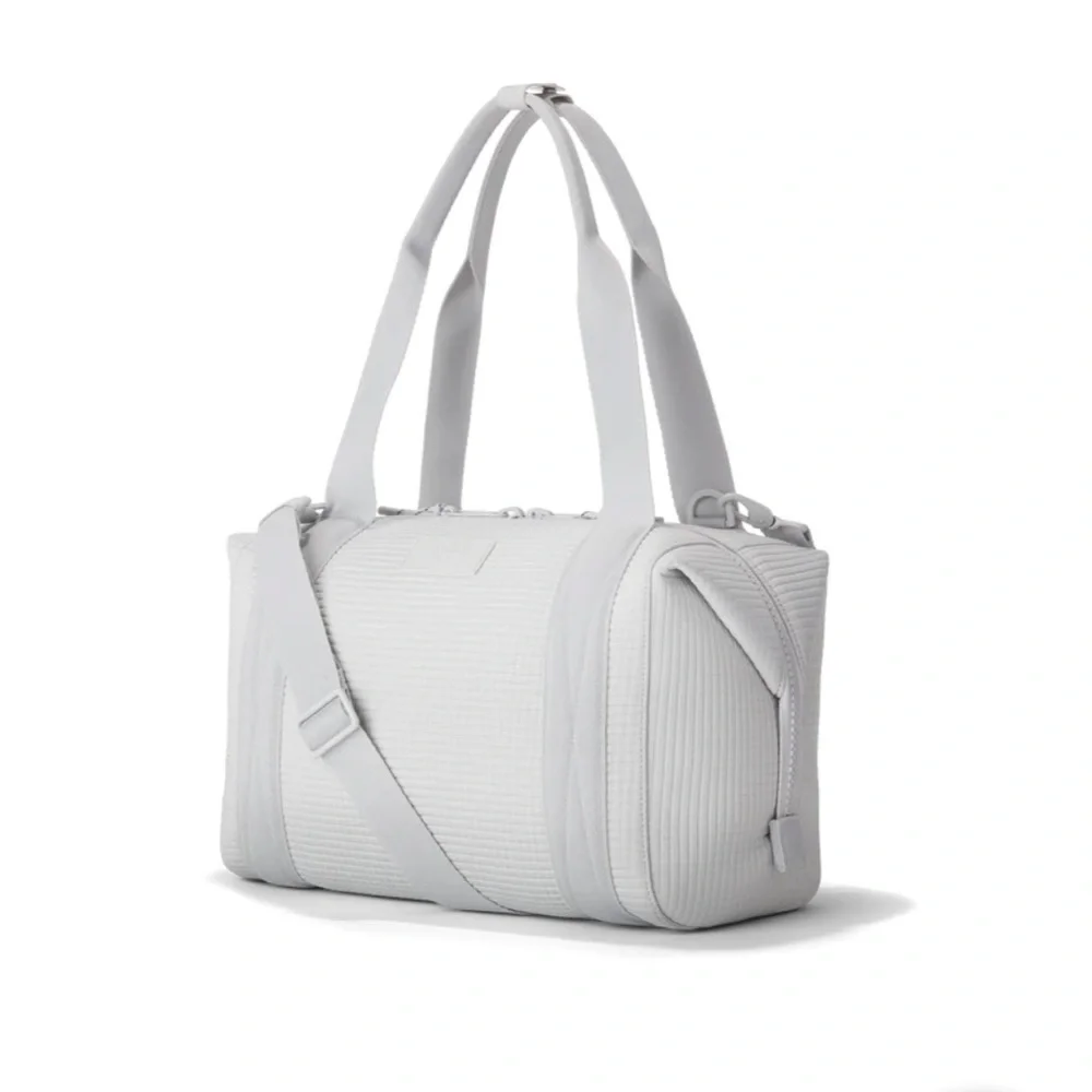 NWT: Dagne Dover sz md LANDON NEOPRENE CARRYALL BAG Limited Edition - Waffle Fog - Picture 2 of 9